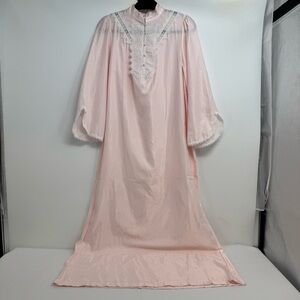 Vintage Bert Yelin for Iris Long Nightgown Size M Pink